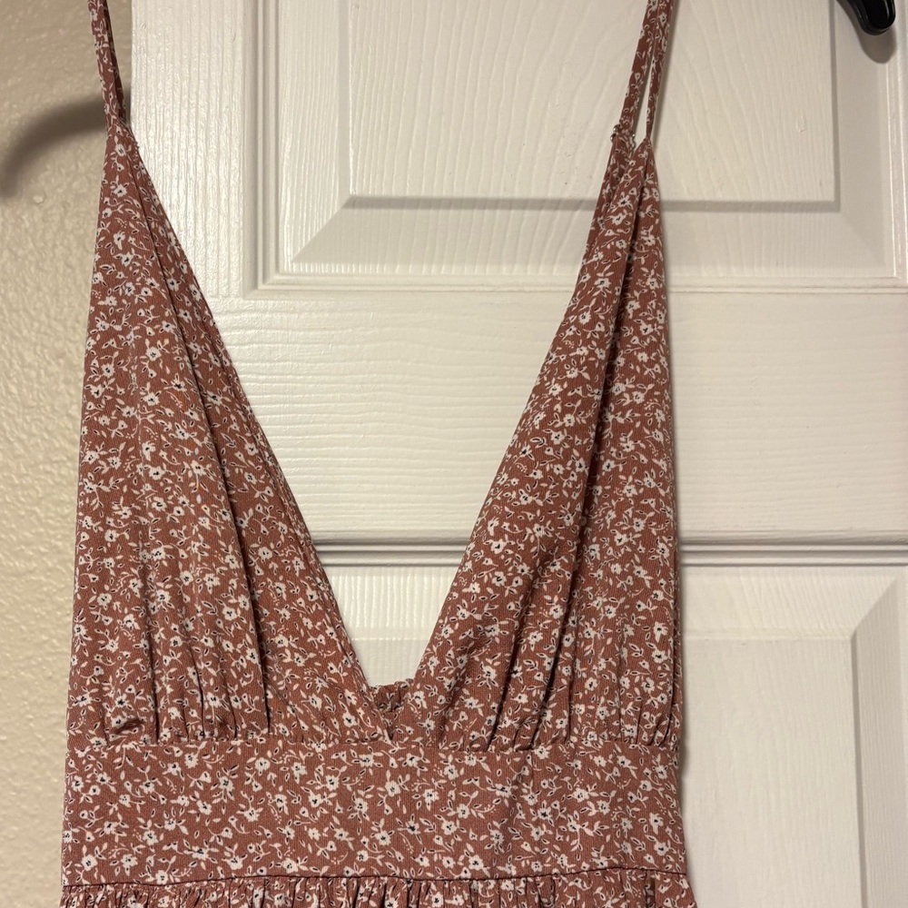 Blush Bj mauve floral maxi dress size L - Picture 8 of 15